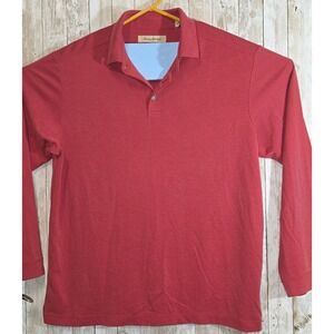 Tommy Bahama Shirt Mens Modal Poly Blend Pullover Long Sleeve Collar Lg